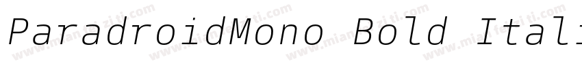 ParadroidMono Bold Italic字体转换